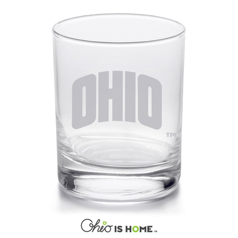 Ohio U Arched Ohio 15oz Rocks Glass