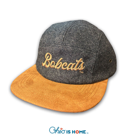 Ohio U Bobcat 7 Panel Trucker Hat - Grey and Tan