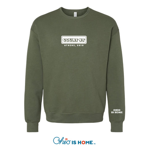 Court Street Embroidered Crew Sweatshirt
