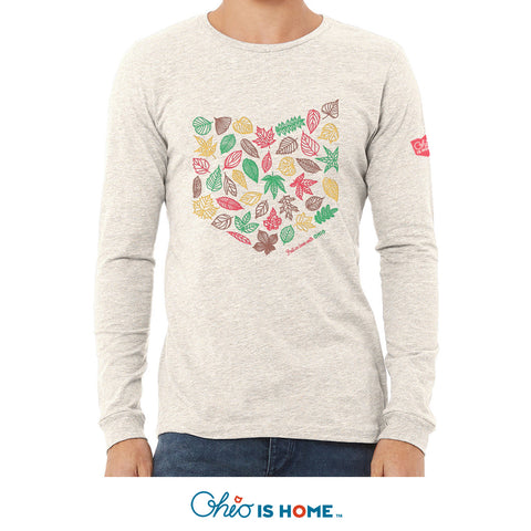 Fall in Love with Ohio Leaves Long Sleeve T-shirt
