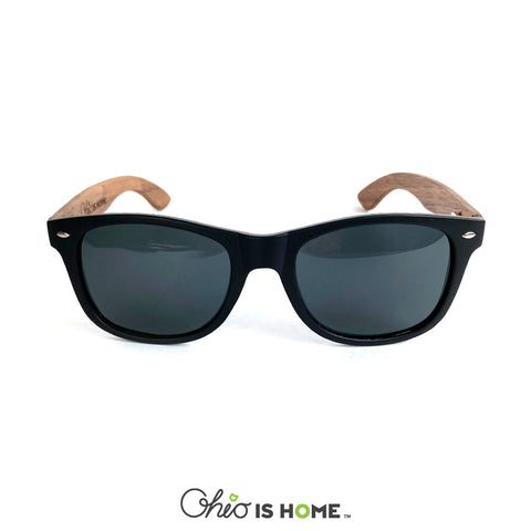 Athens Map Wood Sunglasses - Grey Lens