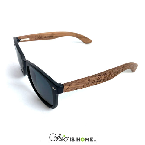 Athens Map Wood Sunglasses - Grey Lens