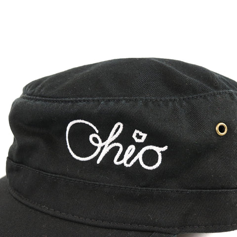 Cursive Ohio Military Style Hat