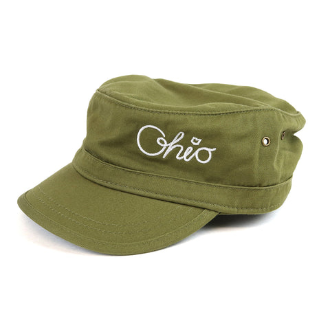Cursive Ohio Military Style Hat