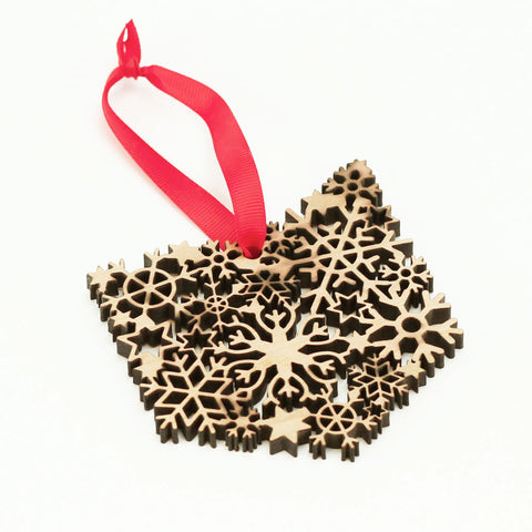 Ohio Snowflake Cutout Ornament