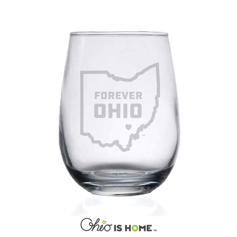 Forever Ohio 15oz Wine Glass