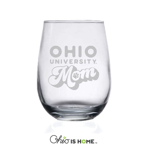 Ohio U Mom 15oz Wine Glass