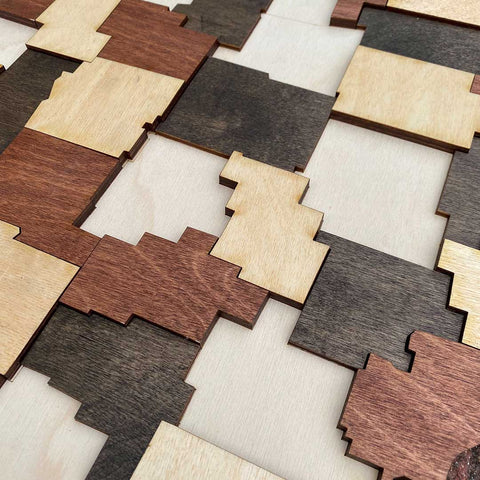 Ohio Counties Wood Map Wall Art