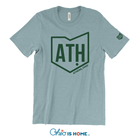 ATH Athens, Ohio T-Shirt - Dusty Blue