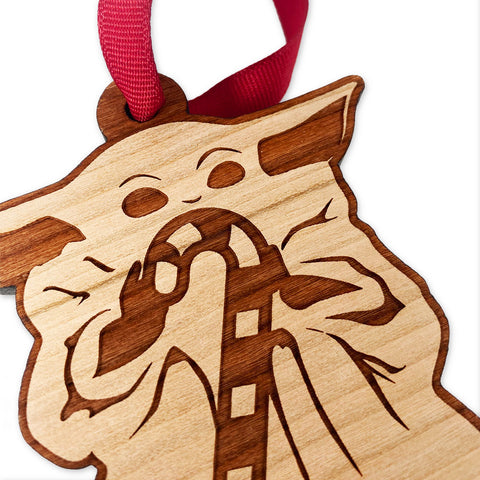 Baby and Candy Cane Ornament