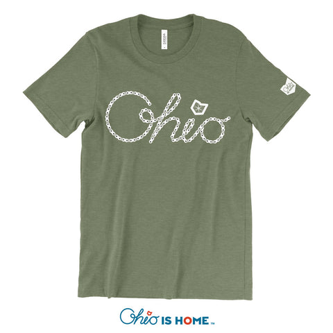 Bike Chain Ohio Tshirt - Olive Green
