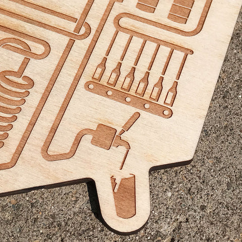 Brewed in Ohio Wood Cutout Sign