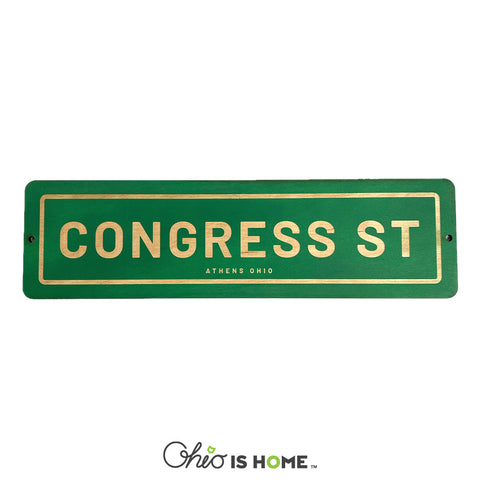 Congress Street Athens Ohio Sign