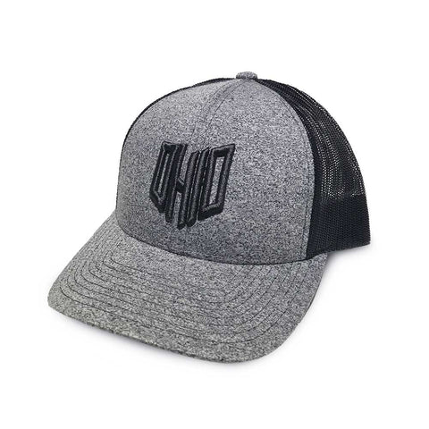 OHIO State Shape Hat Mesh Back- Grey/Black