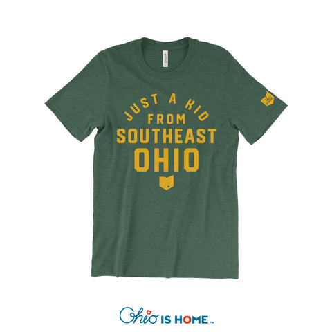 Just a Kid from Southeast Ohio YOUTH T-shirt - Green