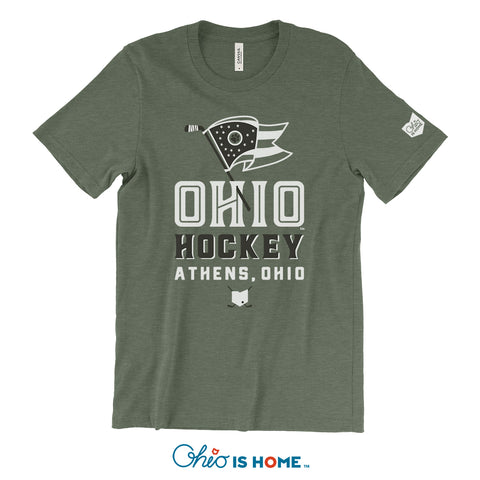 Ohio U Hockey Flag T-Shirt