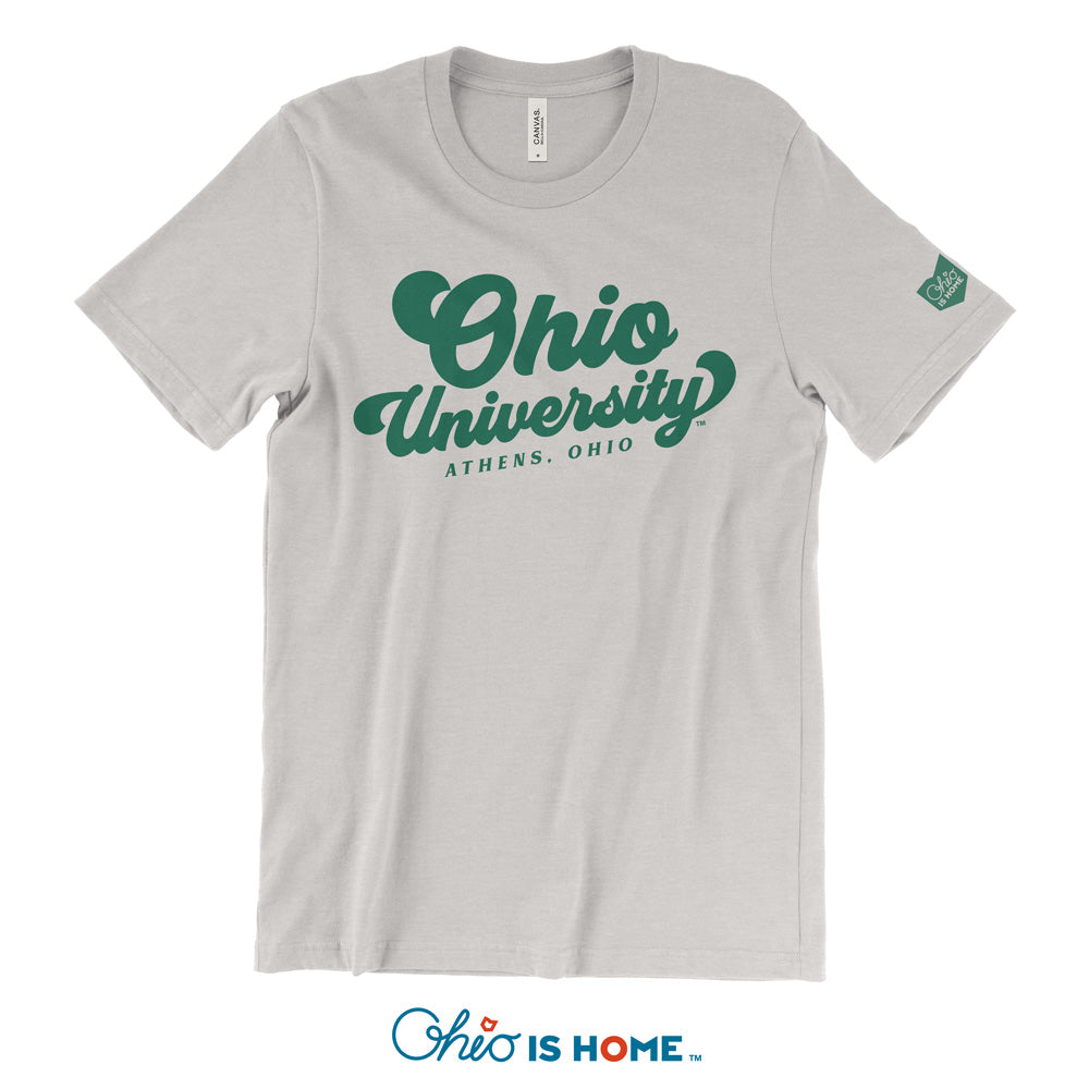 ohio university gear Ohio University Retro Script T-Shirt T-Shirt | Oatmeal