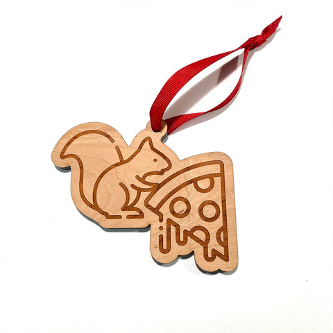 Pizza Squirrel Ornament