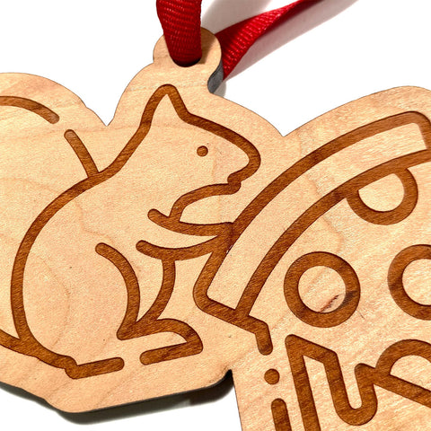 Pizza Squirrel Ornament