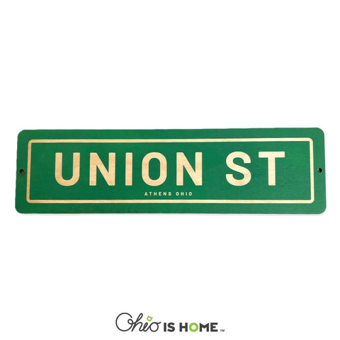 Union Street Athens Ohio Sign