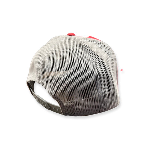 Cursive Ohio Mesh Back Hat - Red/Grey