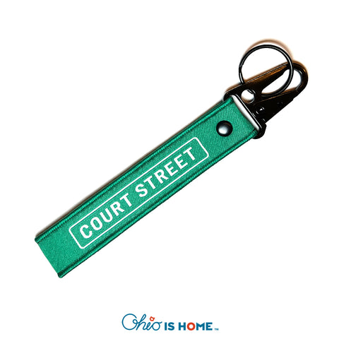 Court Street Athens Sign Key Lanyard