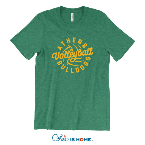 Athens Bulldog Volleyball - Adult T-Shirt GREEN
