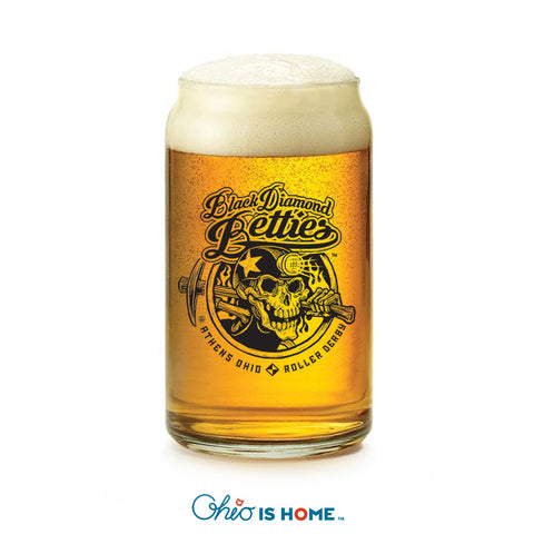 Athens Ohio Roller Derby Can Pint Glass