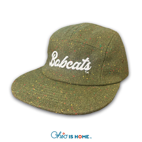 Ohio U Bobcat 7 Panel Trucker Hat - Olive Speckle