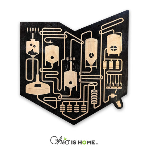 Brewed in Ohio Wood Sign