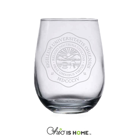 Ohio U Seal 15oz Wine Glass
