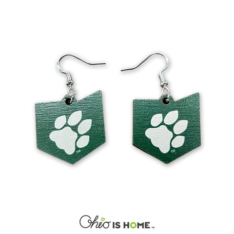Ohio Paw Wood Earrings