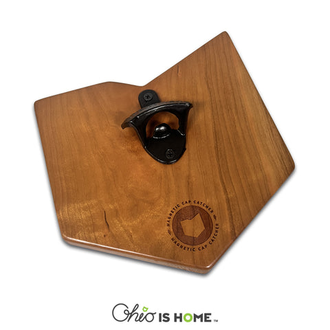 Ohio Bottle Opener with Magnetic Cap Catch