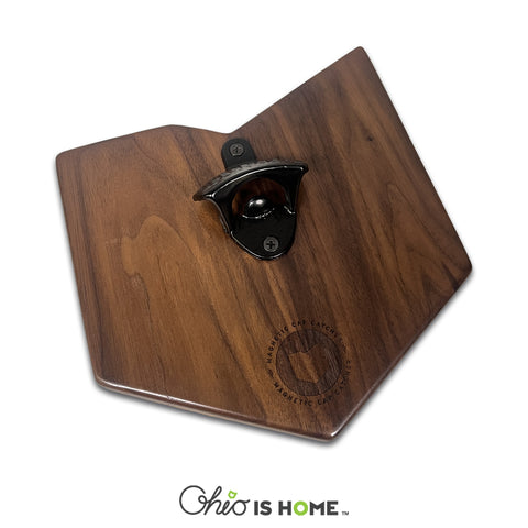 Ohio Bottle Opener with Magnetic Cap Catch