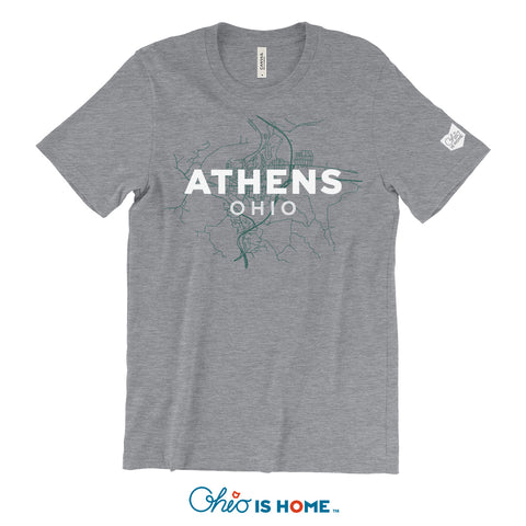 Athens Ohio Map T-Shirt