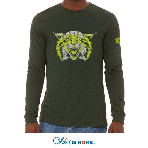 Bobcat Illustration Long Sleeve T-shirt