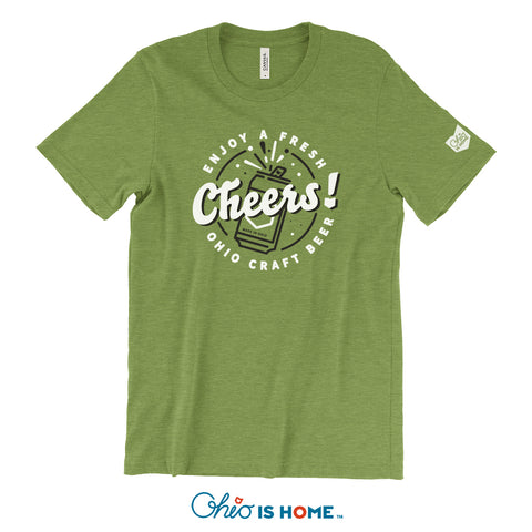 Cheers Ohio Beer T-shirt - Green