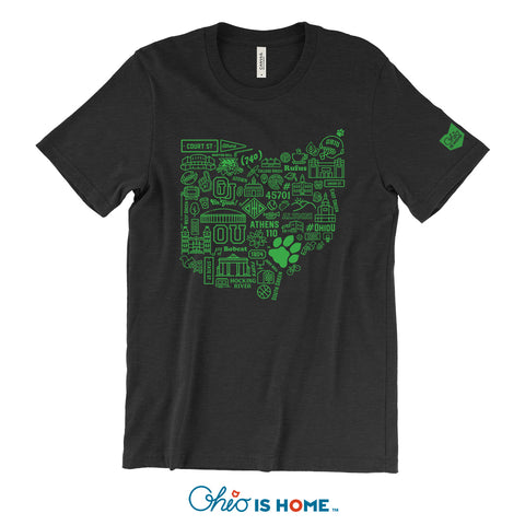 Ohio U OHIO Icons T-Shirt - Black