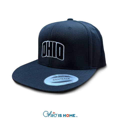 Arched OHIO Flatbill Hat - Black