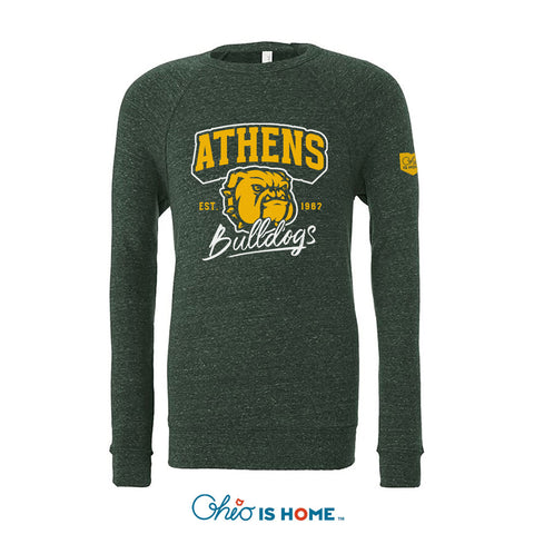 Athens Bulldog Crew Sweatshirt - Green