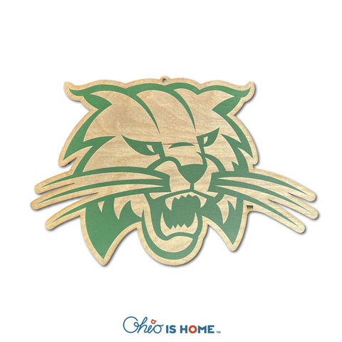 Ohio University Attack Cat Logo Wood Sign