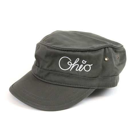 Cursive Ohio Military Style Hat