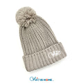 Cursive Ohio Pom Beanie light grey
