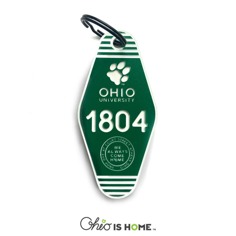 Ohio U 1804 Motel Keychain