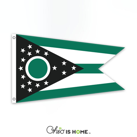 Ohio Flag Green White