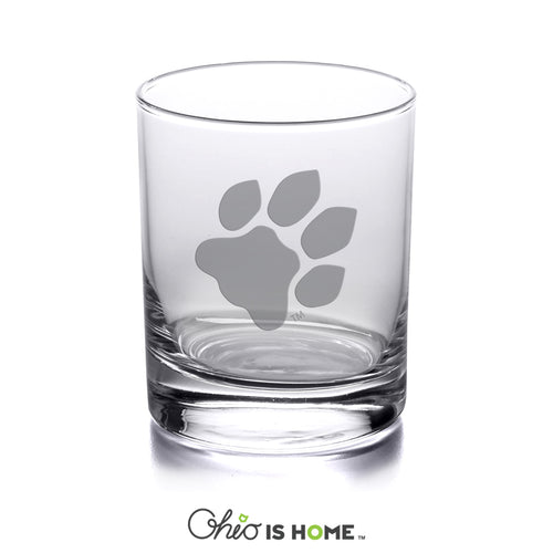 Ohio U Paw 15oz Rocks Glass
