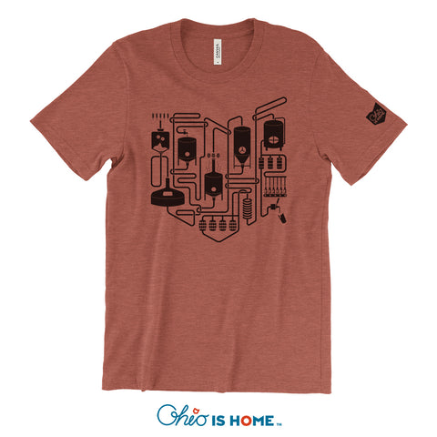 Brew Process Ohio T-shirt - Clay