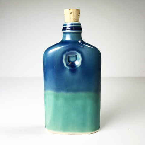 Ohio is Home Flask Blue and Teal - Back