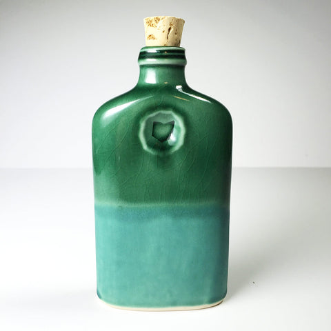 Ohio is Home Flask Green and Teal- Back