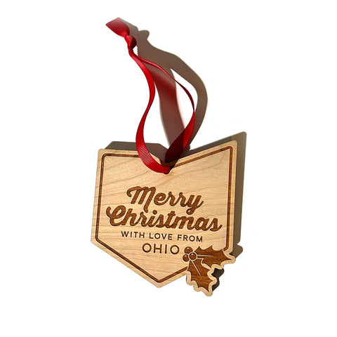 Merry Christmas from Ohio Ornament